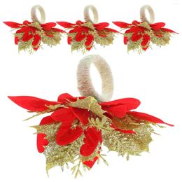 Tableau de noeuds de Noël de Noël porte-nagers mariage en plastique de Noël décoration serviette boucle décorative Creative Buckles Holders