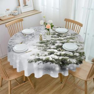 Tafelkast kerst sneeuwboom rond tafelkleed waterdicht bruiloft decor cover xmas home decoratief