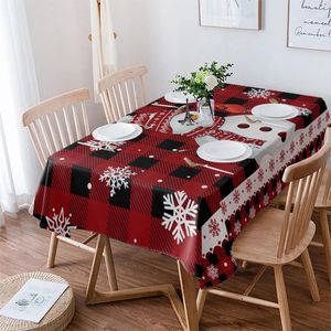 Tafelkast kerst sneeuwvlok robin bessen keuken benodigdheden woonkamer koffie huisdecoratie dineren waterdicht tafelkleed
