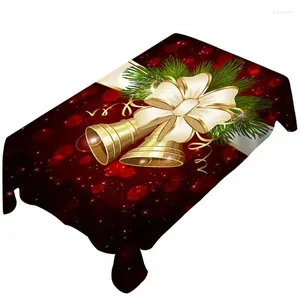 Tafelkast kerst tafelkleed bell -stijl stretch stoel beschermer cover wasbare afneembare stoel slipcover