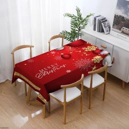Pano de mesa toalha de mesa de natal impressão natal jantar sinos capa de jantar para decoração de festa em casa 231009