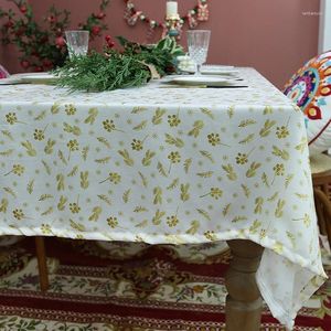Table de table de Noël nappes rectangle étanche arbre à arbre de neige couverture en polyester imprimé pour fête des vacances