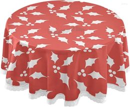 Tableau de table Année de Noël Fleurs florales Feuilles Red Tablet Top Tates pour cuisine Party Dining Room Tables Home Living Chambre Decorative