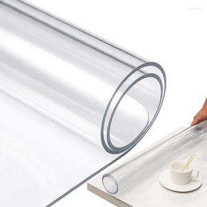Table Cloth Clear Protective Desk Mat Cuttable PVC Transparent Acrylic Protector Film Pad Vinal Tabletop Protecter