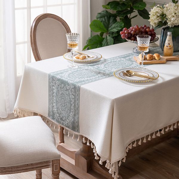Nappe en coton et lin, petit tissu nordique frais simple, bureau, table à manger, thé 230828