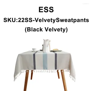 Tafelkleedkleding 22SS-FelvetyJoggingbroek (zwarte fluweelachtige letterprint)