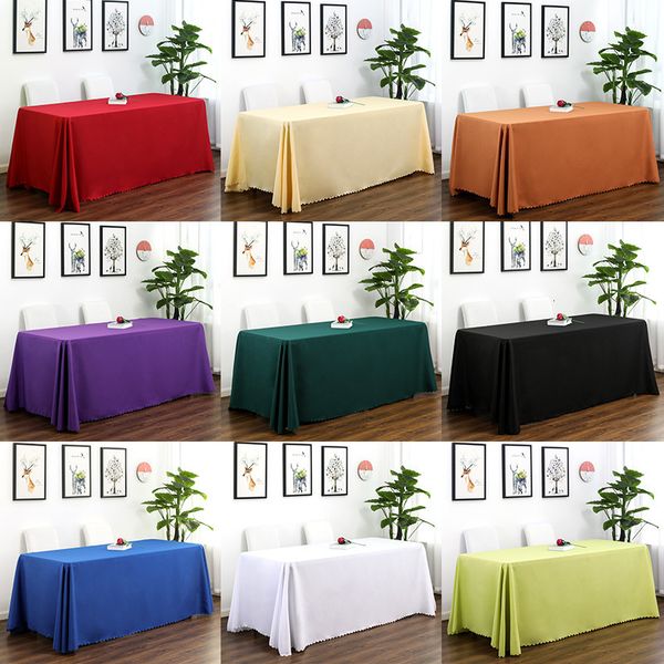 Nappe De Table Colorée De Mariage Couverture Carré Rectangle Polyester Lin el Banquet s Décoration En Gros 230330