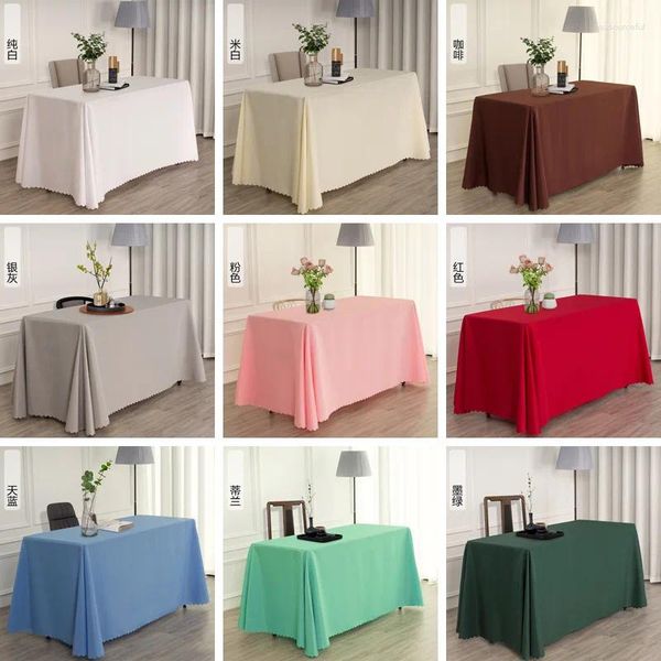 Conferencia de tela de mesa Pure color rojo y blanco Tablas largas Tablecloth_jes2672