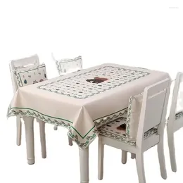 Table de table coton et oreillers en lin pour chaise à manger coussins de coussin simple manneles de mesa drapeau de décoration rectangulaire