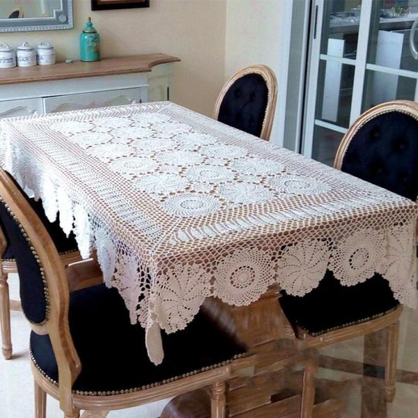 Nappe de table coton fleur conception nappe décorer pour canapé rideau à la main au crochet maison café 1 pc/lot