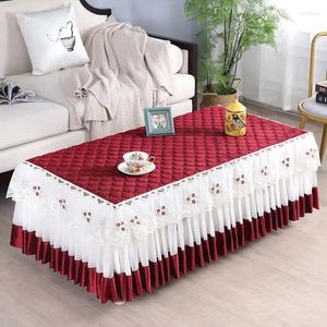 Tafelkleed Katoen Polyester Kant Tafelkleed Rechthoek Thuis Koffie Thee Rok Bruiloft Decor Cover Voor Dineren