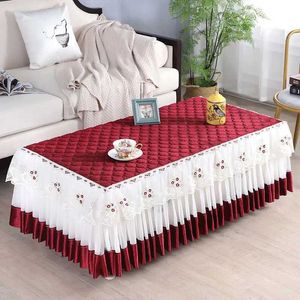 Table de nappe en dentelle en polyester coton
