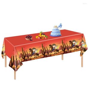 Table Cloth Craft Show Covers Cowboy Party Decorations Pour Mexican Family Dinner Taco Night Holiday West