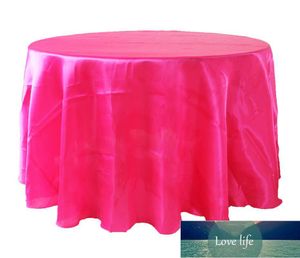 Mantel redondo de satén rosa oscuro para decoración de bodas/fiestas/banquetes