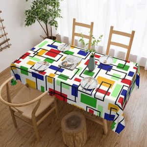 Tableau de table de stijl nappe rectangulaire Mondrian Print Graphic Cover For Home Picnic Events Party Funny Protection