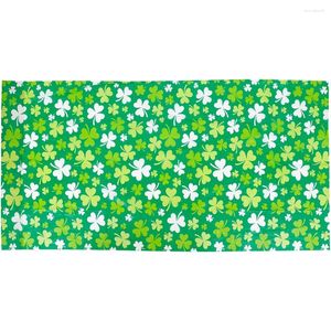 Table en tissu décorer la nappe de la journée irlandaise Le cadeau Lucky Leaf Clovers PE Cloths pour les fêtes