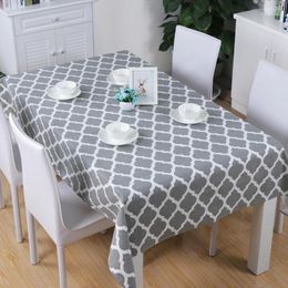 Tafelkleed decoratief polyester katoen vintage grijs groen blauw koffie quatrefoil cover tafelkleden huizendecoratie