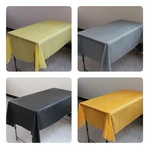 Paño de mesa Mantel de fiesta desechable Color sólido Rectángulo Niños Plástico Textiles para el hogar Cumpleaños Feliz Limpieza Suministros Tablew Z5R4