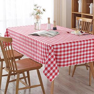 Tafelkleed wegwerpverdiking Rood geruite waterdichte oliebestendig feest Bruiloften Home Decoratie Buiten Picknick