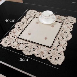 Tela de mesa duradero mantel práctico mantel rectángulo ovalado de la fiesta de boda cuadrada decoración de comedor bordado