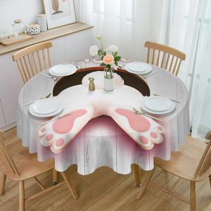 Tiche de table Pâques Buwood Grain Round Festival Dining Dining Natproofing Couvre pour le décor de fête de mariage