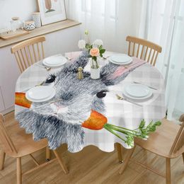 Tela de mesa de Pascua de pascua country a cuadros a cuadros impermeables decoración de mantel de boda cocina comedor redondo