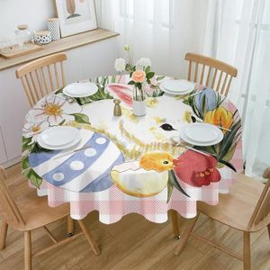 Table de nappe de Pâques de Pâques fleur de poussin rose Pinaid Festival Dining Natefrick Couvre pour le décor de fête de mariage