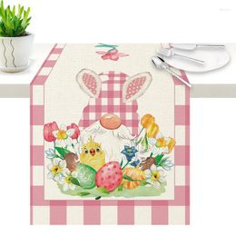 Table Cloth Easter Runner S Tulip 30x182cm / 11.81x71.65in Dresser Scarf Topper For Home