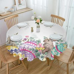 Table de table de table de Pâques de Pâle de printemps nappe étanche décortiquante.