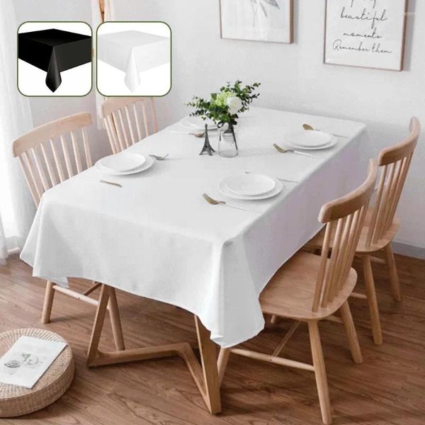 Nappe Effen Tafelkleden plastique Tafel Dekken herbruikbare Waterdicht Vlek libération pour Keuken Party Bruiloften Kerst