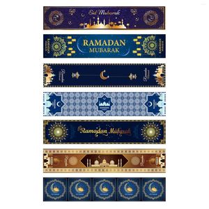 Nappe Eid Mubarak, couverture islamique du Ramadan, pour cadeaux de fête, décorations intérieures et extérieures pour salle à manger