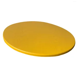 Table de nappe rond à bords élastiques pour la fête BBQ Service de restauration en plein air 120 cm jaune