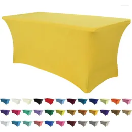 Table de nappe en lycra élastique couverture de vêtements de raccords serrés pour tables de couleurs solides rectangulaires Rassemblement de la famille