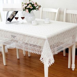 Nappe Dentelle Brodée Nappe TV Cover Runner 130x180cm 120x150cm 60x180cm 50x210cm 40x220cm Cm 75x230cm Blanc Rose