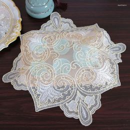 Mesa de tela Europa Flower Bordery Cover Bedding Kitchen Christmas Party Supplies Decoración y accesorios