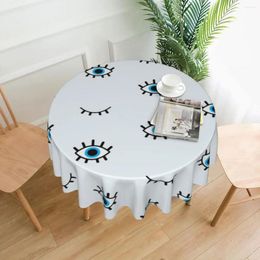 Mantel de mesa con ojos malvados, mantel redondo, cubierta gráfica mágica para cocina, comedor, protección Kawaii