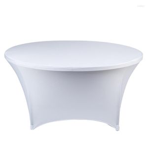 Table en tissu ajusté rond Stretch Spandex Cover Elastic Lycra Wedding for Party El Event Decoration