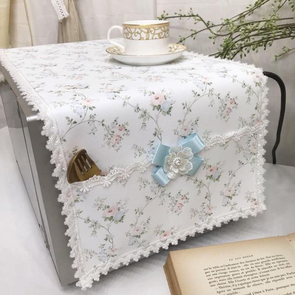 Mantel con estampado floral, impermeable y a prueba de aceite, horno microondas universal a prueba de polvo