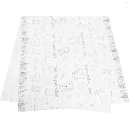 Nappe de table en papier imprimé avec fleurs et fées, accessoire de mise en page de scène, Graffiti, décor de fête d'anniversaire