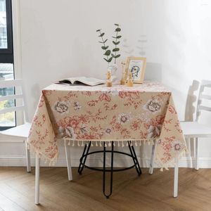 Tafelkleed bloempatroon bedrukt tafelkleed aangepaste maat katoenen linnen mix rechthoekige eetgelegenheid set