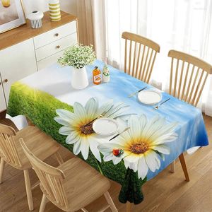 Nappe de Table à fleurs le matin, couverture rectangulaire pour café, salle à manger, cuisine, salon, décor de pique-nique