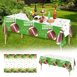 Nappe de table Football Party Anniversaire Thème Nappe Décorative Nappes Rectangle Imperméable Foncé