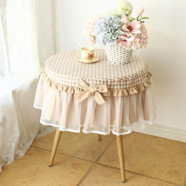 Nappe de table de jardin et balcon, petite couverture circulaire ronde en dentelle de coton pur pour thé domestique