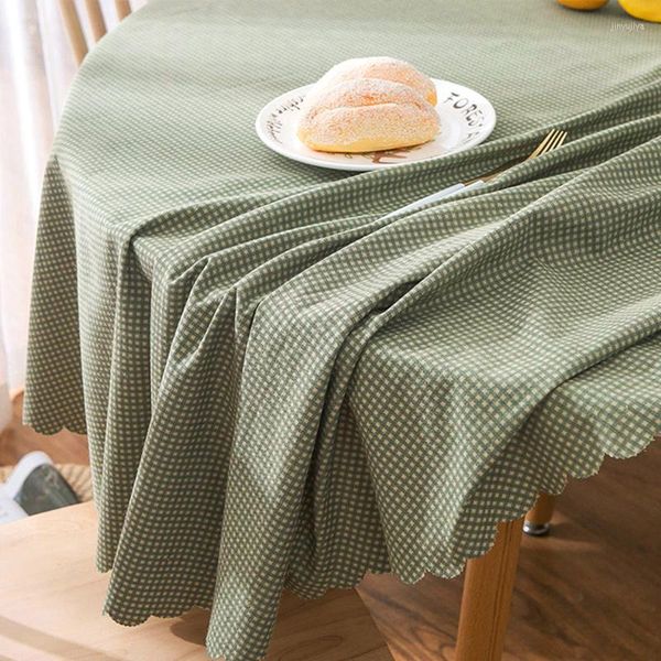 Nappe Jardin Maison Grande Nappe Ronde Vert Petit Plaid Coton Et Lin Café