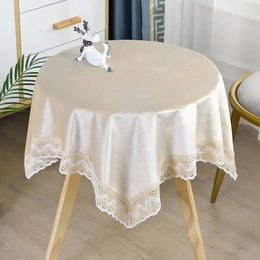 Nappe de Table Style jardin, petite serviette ronde en dentelle florale, polyvalente, épaisse