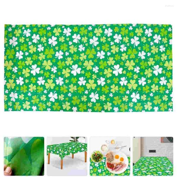 Nappe cadeaux pour la journée irlandaise, impression Shamrock, fournitures de fête de la St Patrick, pièce maîtresse de maison en PE