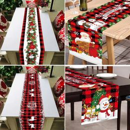Cadeaux de table en tissu Santa Claus Couverture de Noël Couvre de Noël Festival Decor Runner de Noël