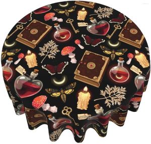 Tableau de table gothique gothique papillon magique magique couverture ronde colorant en polyester et rides résistantes au café de cuisine de cuisine
