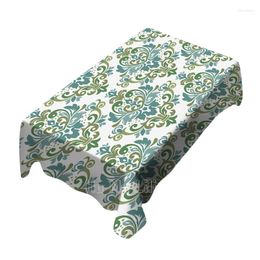 Tafelkleed groen patroon textuur Boheemse stijl tafelkleed polyester waterdicht oliebestendig herbruikbaar
