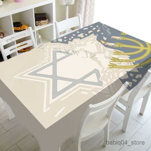 Mantel de mesa Happy Passover mantel impermeable decoración de fiesta mantel rectangular para cocina comedor R230819